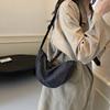 Large capacity casual simple dumpling bag women's autumn fashion popular shoulder bag solid color versatile messenger bag