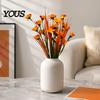 Artificial Flowers for Home Decor Autumn Bouquet, Realistic Plastic Floral Arrangement with Layered Fake Bouquet Leaves And Vines Farmhouse
