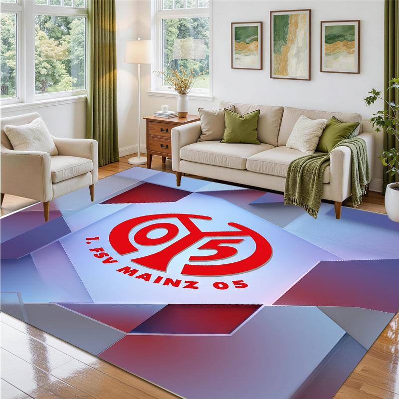 Mainz FC Design Crystal Velvet Rug Soft Decorative Mat for Bedroom Entrance