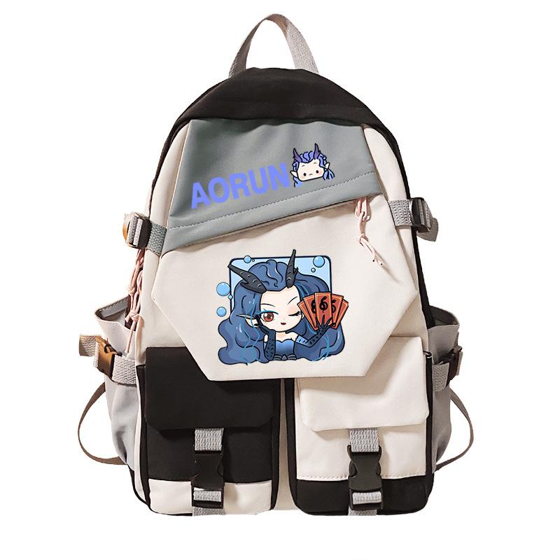 New Ao Run cute popular peripheral backpack movie Nezha 2 new student large-capacity schoolbag
