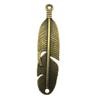 Feather Charm Angle Connectors For Bohemian Style Jewelry Vintage Pendants