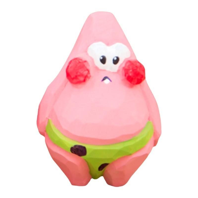 

Деревянная фигурка Патрика Звезды, креативное настольное украшение в современном дизайне, для детей и коллекционеров