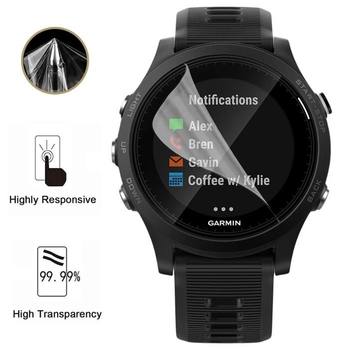 Screen Protector for Garmin Forerunner 955 [6 Pack] Ultra Thin Resistant Protective Plastic Film Phonillico