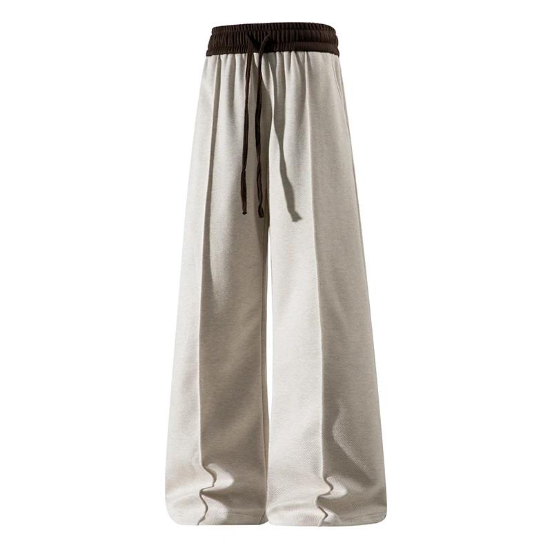 Men Khaki Pants 2025 Autumn Baggy Harajuku Y2K Sweatpants Man Vintage Oversized Casual Track Pants Male Loose Straight Trousers