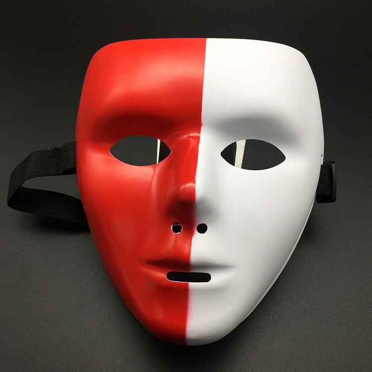 Unique Hand-painted White Full Face Mask For Halloween Costume Parties And Performances