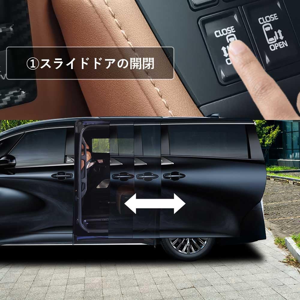 WhipLinks Seat Switch Kit for New Alphard 40 Series and New Vellfire 40 Includes Power Sliding Door Switch and Power Back Door Retrofit Door Switch