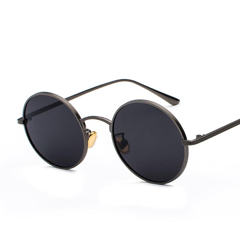 Sunglasses Personality Round Frame Men Punk Style Harajuku Style Metal Fashion Retro Women Korean
