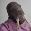 Realistic Walrus Latex Full Head Mask Adult Role Play Sea Creature Head Cover Animal Mask Halloween Cosplay Party Costume Props