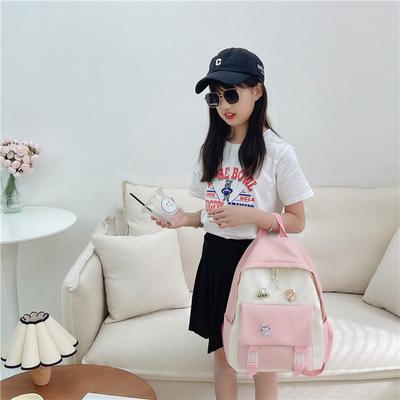 Contrasting Color Backpack New Schoolbag Fashion Trend Harajuku Backpack