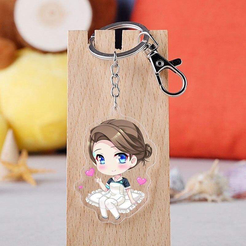 Anime Acrylic Double Side Keychain Cosplay Connor Pendant Keyring