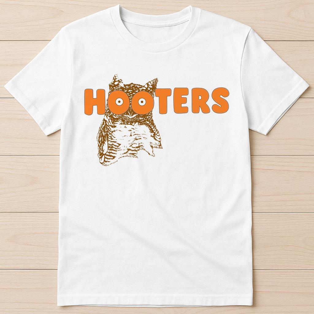 Hooters Owl Boobs America USA Waitress Bird Hilarious Funny Gift Tee T Shirt @1