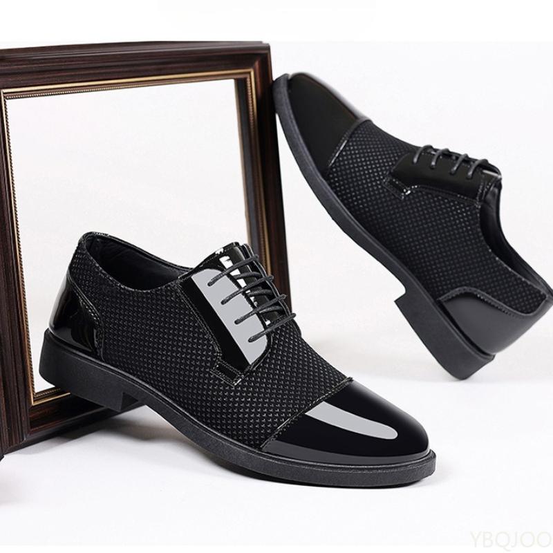 Men's Spring Autumn Formal Casual Breathable Comfort Black Shoes Height Increasing Pointed  Trendy Fashion Versatile Men's Shoes