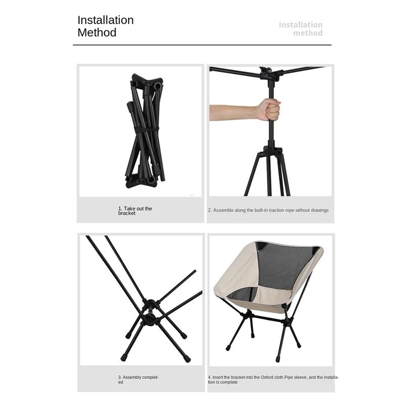 Good-New Detachable Portable Folding Moon Chair, Outdoor Chair Beach Fishing Chair, Light And Portable