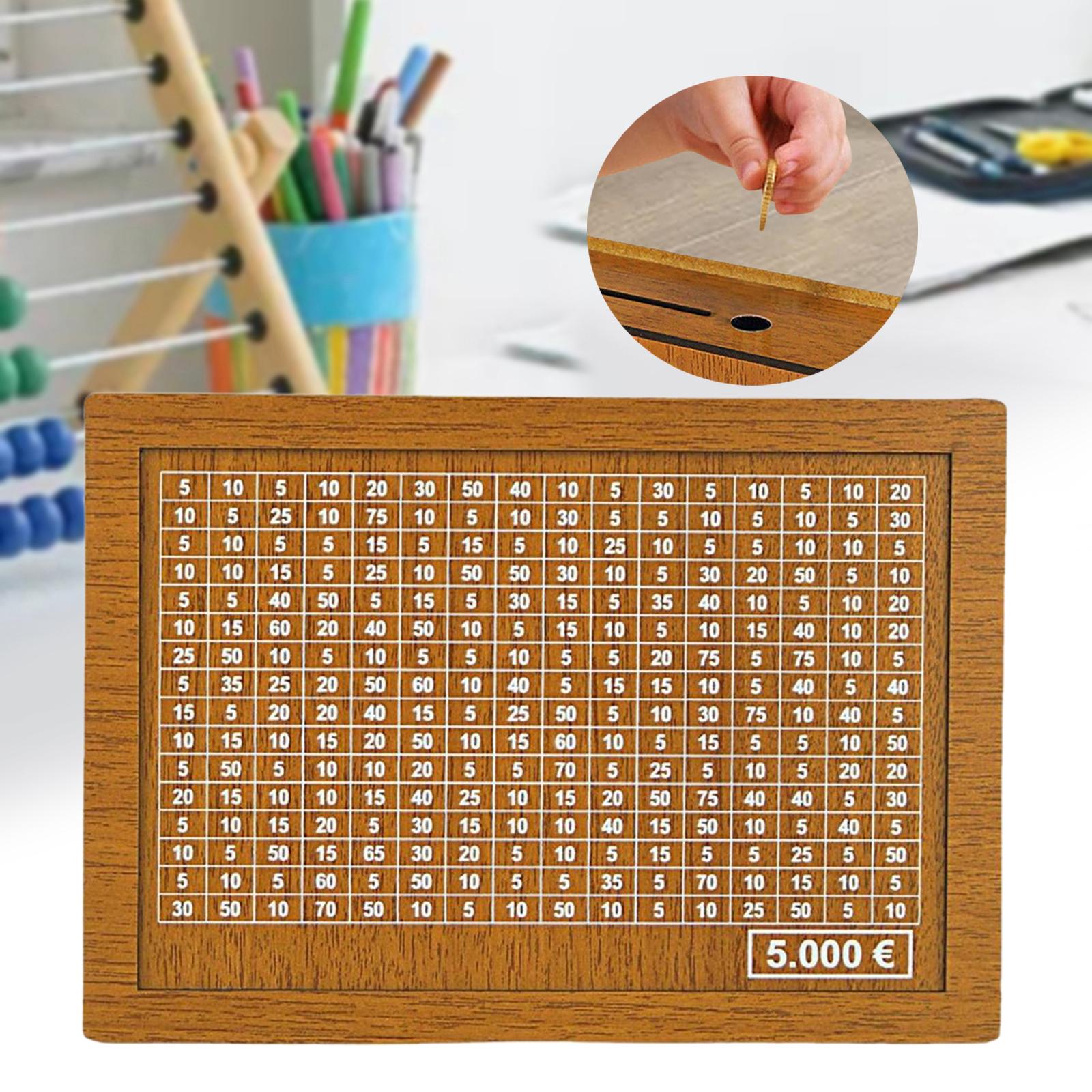 Wooden Money Box Display Case Storage Case Money Holder Boxes Piggy Bank for Adults Children Library Home Birthday Gifts