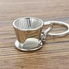 Unique Coffee Machine Filter Handle Keychain Fashion Metal Key Ornament Bag Charm Present for Coffee Aficionados