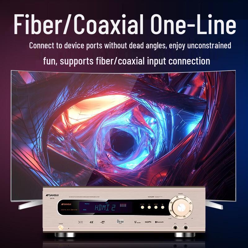 SANSUI UX70 5.1 Channel Home Theater AV Amplifier CN Plug (adapter Included)