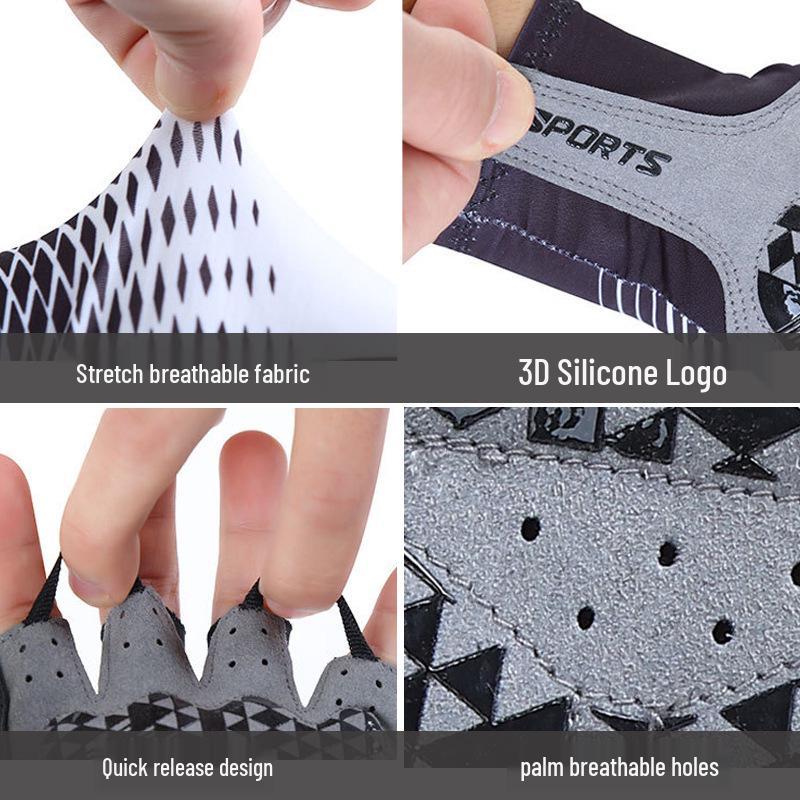 Unisex Summer Breathable Anti-Slip Shock-Absorbing Half Finger Cycling Gloves