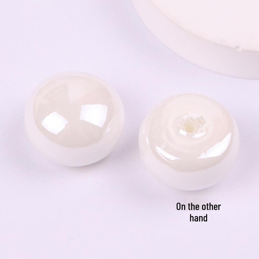 12mm Round Half-Face Steamed Bun Beads for DIY Crocs, Earrings, Hair Clips, and Jewelry Accessories.