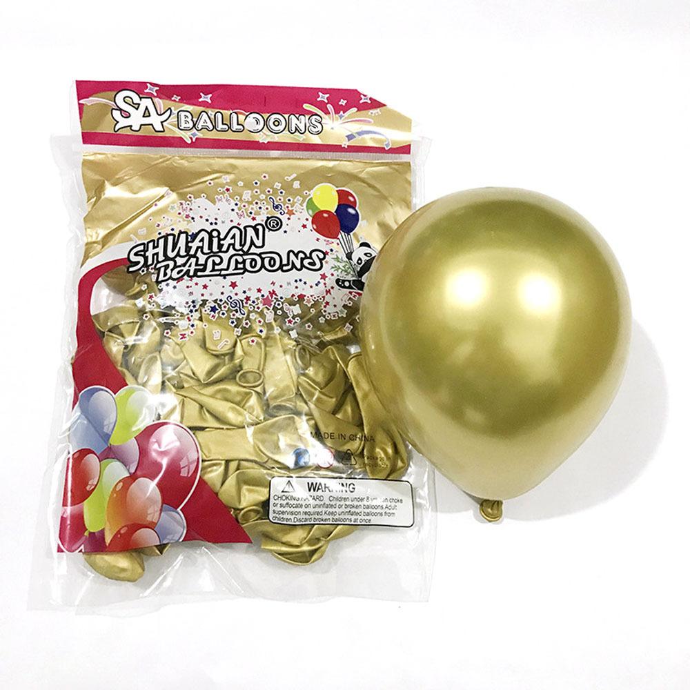 Balloon Set 5 Inch Metal Chrome Latex Balloon Angry Wedding Party Decoration