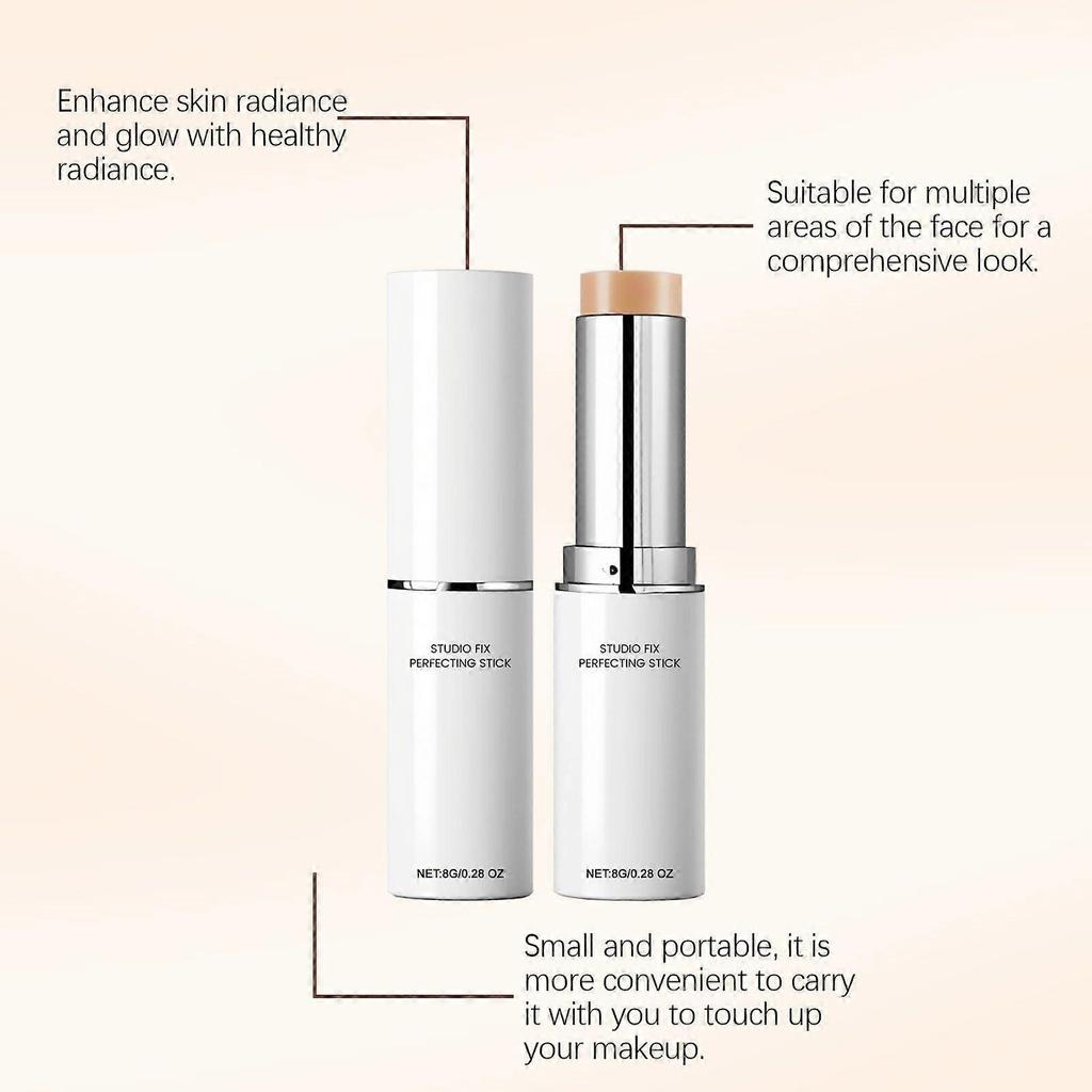 Ivory White Brightening Concealer Foundation Stick - Daily Moisturizing, Sheer, Lightweight, Natural Makeup Finish, Brightens Skin