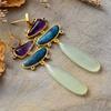 High-quality New Natural Stone, European, American and French Old Money Feng Shui Drop Earrings, Stud Earrings, Designer Popular Jewelry Earrings.