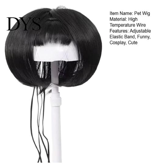 Holiday Costume for Small Animals Funny Dog Wig Medium Large Dogs, Pet Photography Styling Tools with Adjustable Elastic Band Cosplay, Halloween,