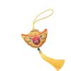 Retro Dragon Boat Yuanbao Sachet Charm - New Year Pendant Brocade Bag Purse