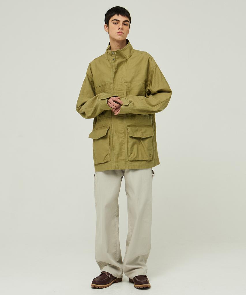Magoodgan Safari 5311 Satin Cotton Oversized Black Field Jacket