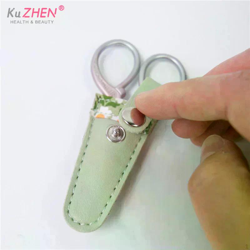 1PC Embroidery Scissors Sheath PU Leather Scissors Protective Cases Dead Skin Tweezers Cap Scissor Cover Household Sewing Tools