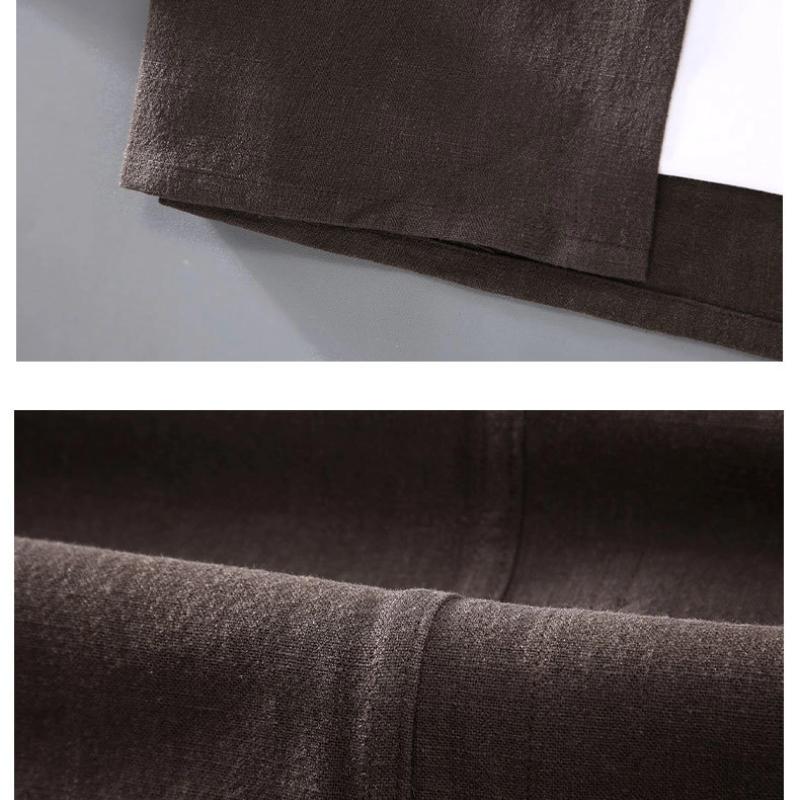 Spring and Summer Men Jackets Chinese Style Cotton Linen Thin Coat Big Pocket Button Stand Collar Jacket Traditional Men Clothing