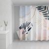 Non-perforated Partition Curtain Modern Minimalist Small Flower Shower Curtain Digital Printing Bathroom Waterproof Curtain