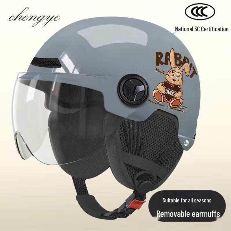 3C Certified All-Season Unisex Electric Scooter & Motorcycle Helmet with Sun Protection