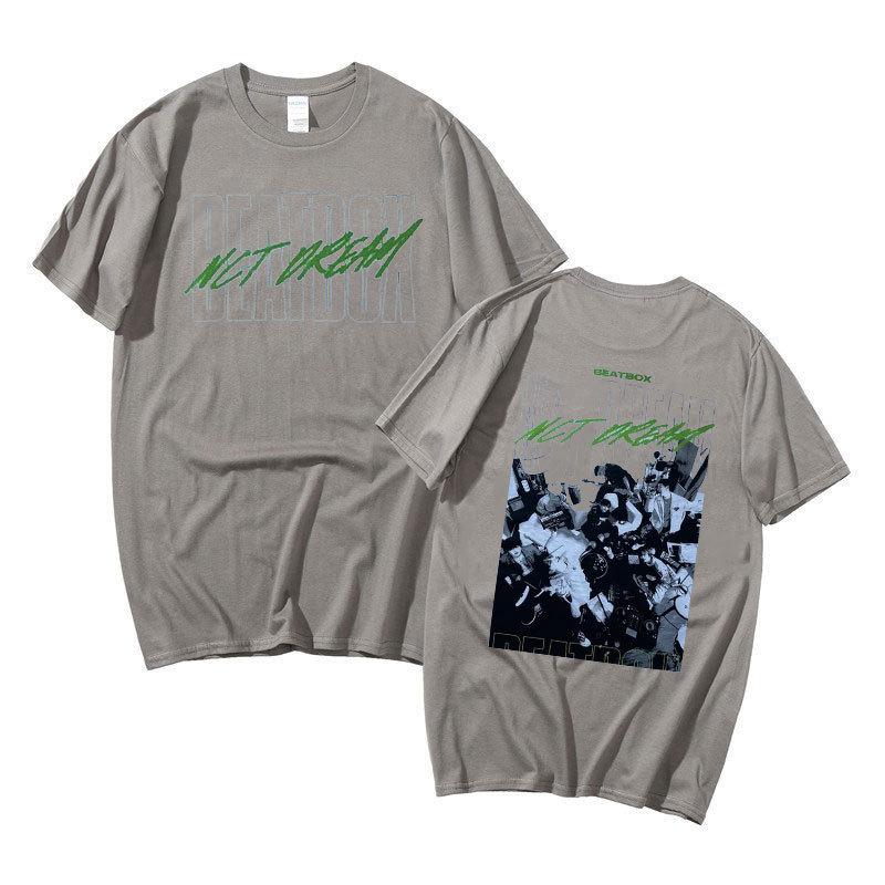 Letní tričko KPOP NCT Dream Unisex Ženy Móda Chlapci Dívky Harajuku Trička s krátkým rukávem Neformální Černá Cool trička Topy