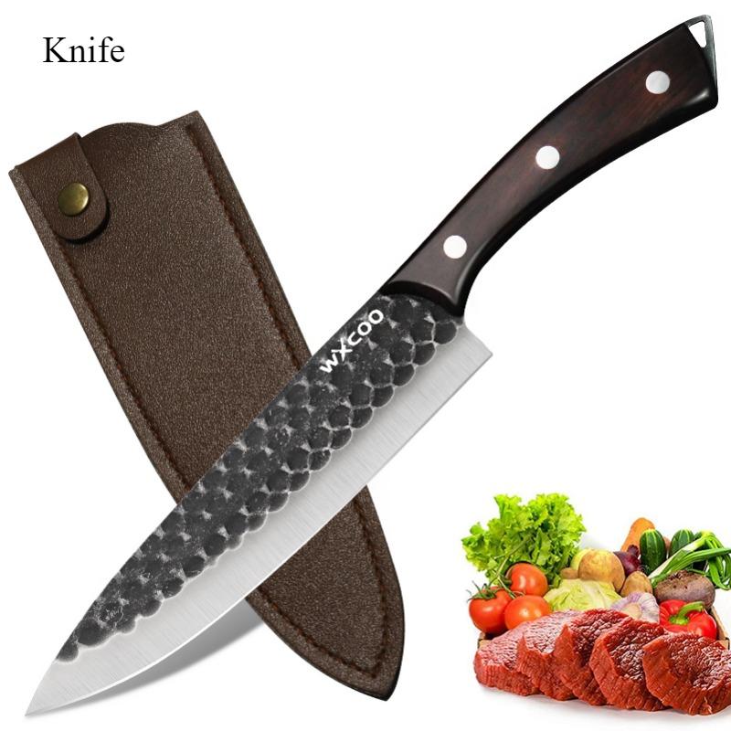 Utility Knives for Home Kitchens Stainless Steel Professional Chef Knife Fish, Meat and Vegetable Slicing Knife with Cover
