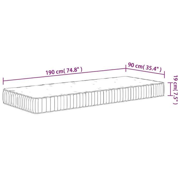VidaXL Medium Pocket Spring Mattress 90x190 Cm 372809