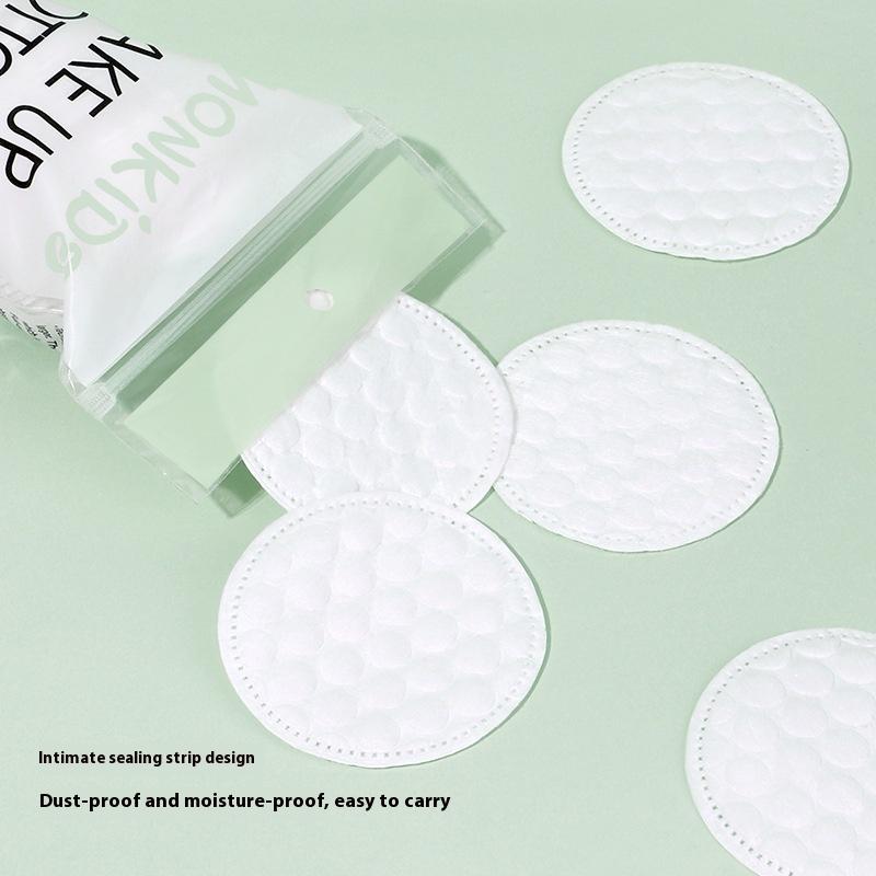 100 Pcs Soft And Breathable Circular Makeup Remover Pads Double-Sided Pearl Textured Cotton Pads, Used For Daily Facial Cleaning