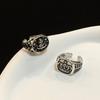 Punk Street Vintage Crown Saturn Open Ring Female Frigid Wind Index Finger Ring Female