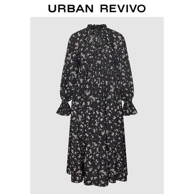 UR2026 Women's Daisy Floral Ruffle Tie Dress