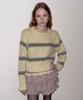 SINOON Sn Stripe Ruffle Pullover (Yellow)