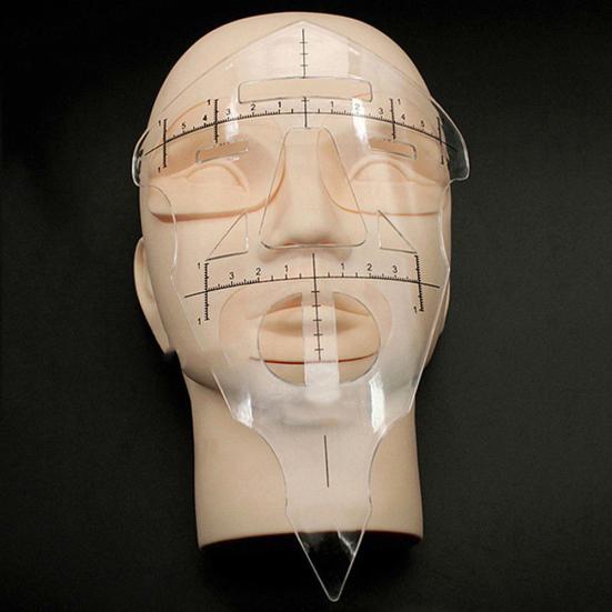 Microblading Measure Semi Permanent Stencil Makeup Eyebrow Tattoo Guide Ruler