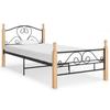 VidaXL Bed Frames Black Metal 100x200 Cm