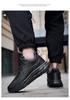 Shuangxing 2024 Men's Black Low-Top Winter Sports Shoes with Plush Lining