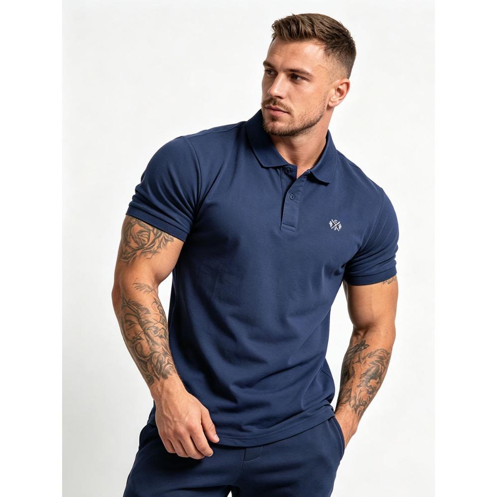 Polo estiva da uomo a manica corta Marchio di abbigliamento Polo casual da uomo in puro cotone M-6XL