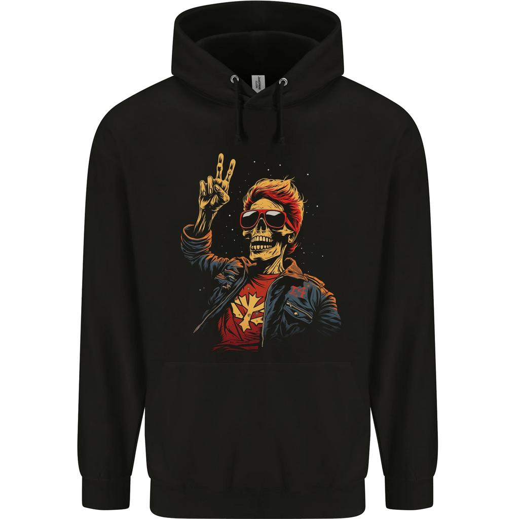 Rockabilly Peace Skull Zombie hoodie-Casual Pullover Sweatshirt