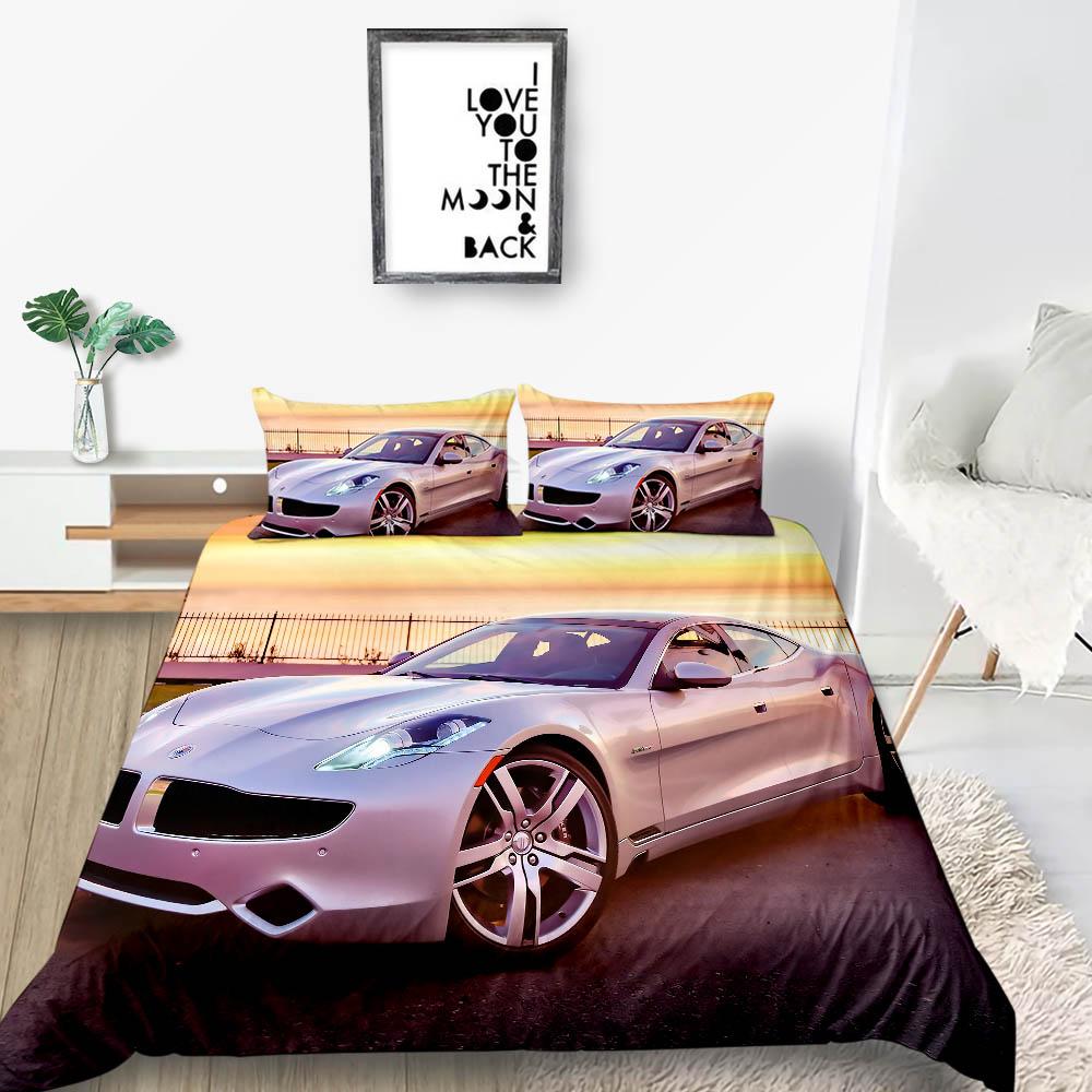 Cartoon Quilt Cover 3D Printing Bedding Cover Suit Twin King Size Highend Duvet Cover Set with Pillowcase for Boy Teen