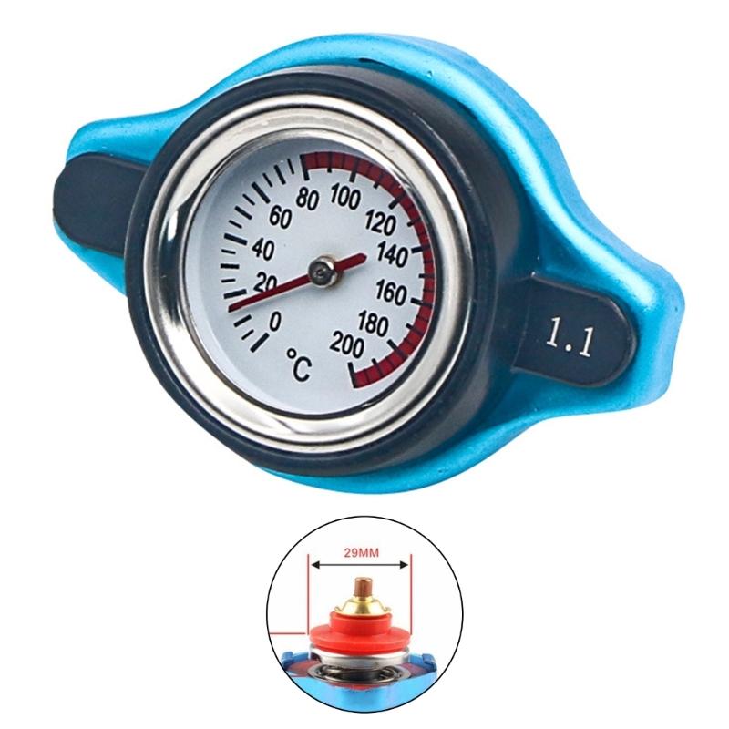Automotive Motorcycle Car Cooling Systems Radiator Caps With Built In Thermometer, Readout 0.9Bar Seal Easy Installation