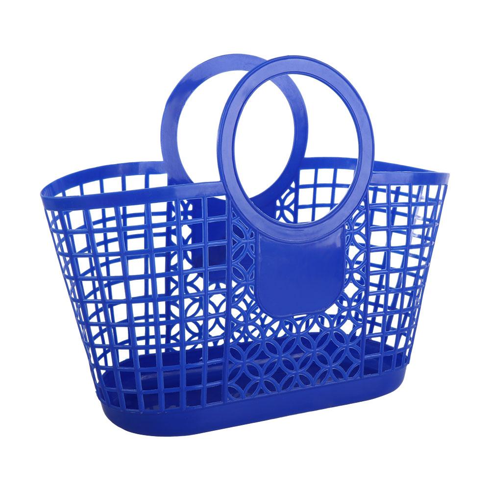

Plastic Durable Hand-Held Hollow Hanging Organizer Storage Basket Kitchen Bathroom Accessories Basket