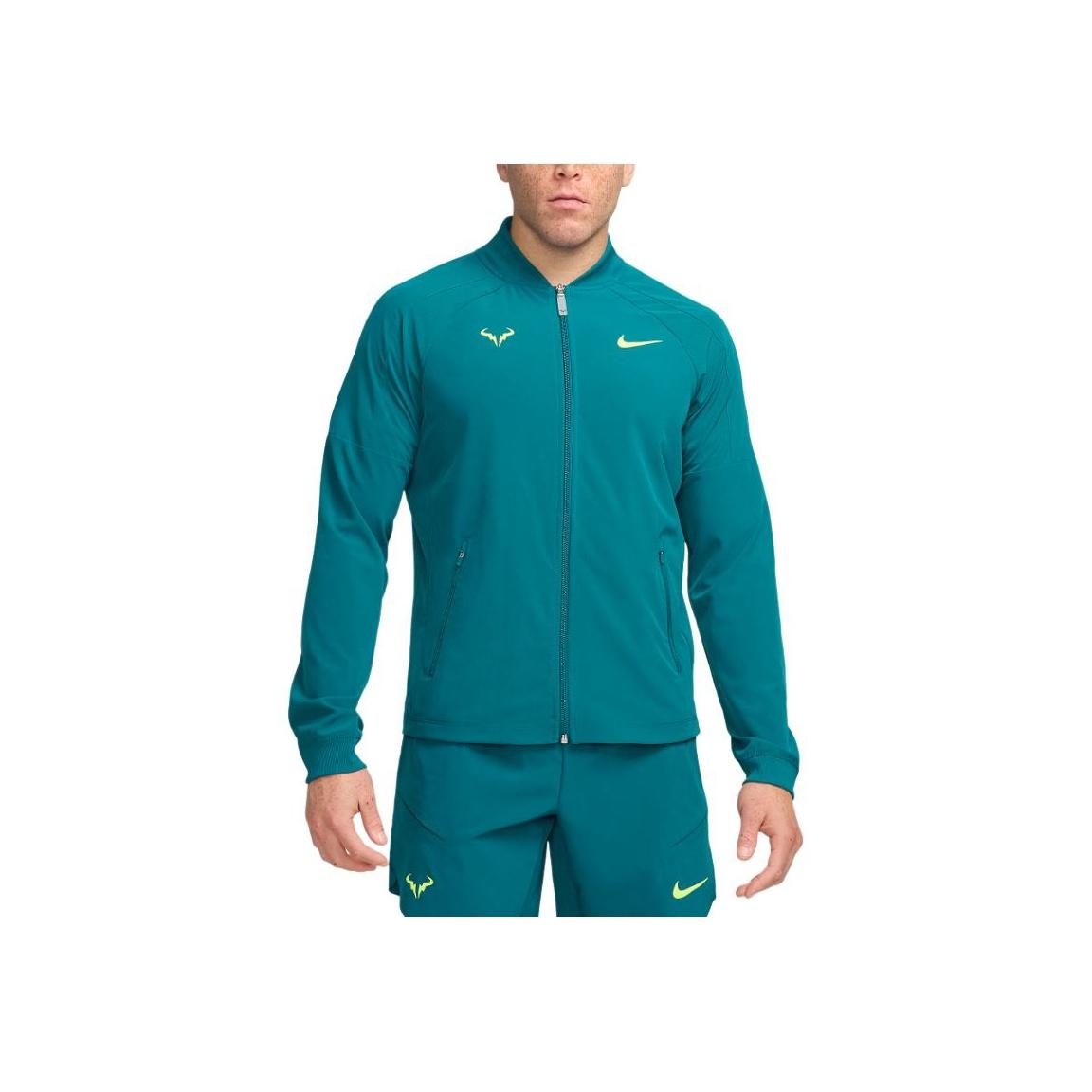 Nike Dri-FIT Rafa Logo Print Outdoor Casual Sports Zip-Up Jacket Men Jacket Crystal-Cave-Blue DV2885-381 S
