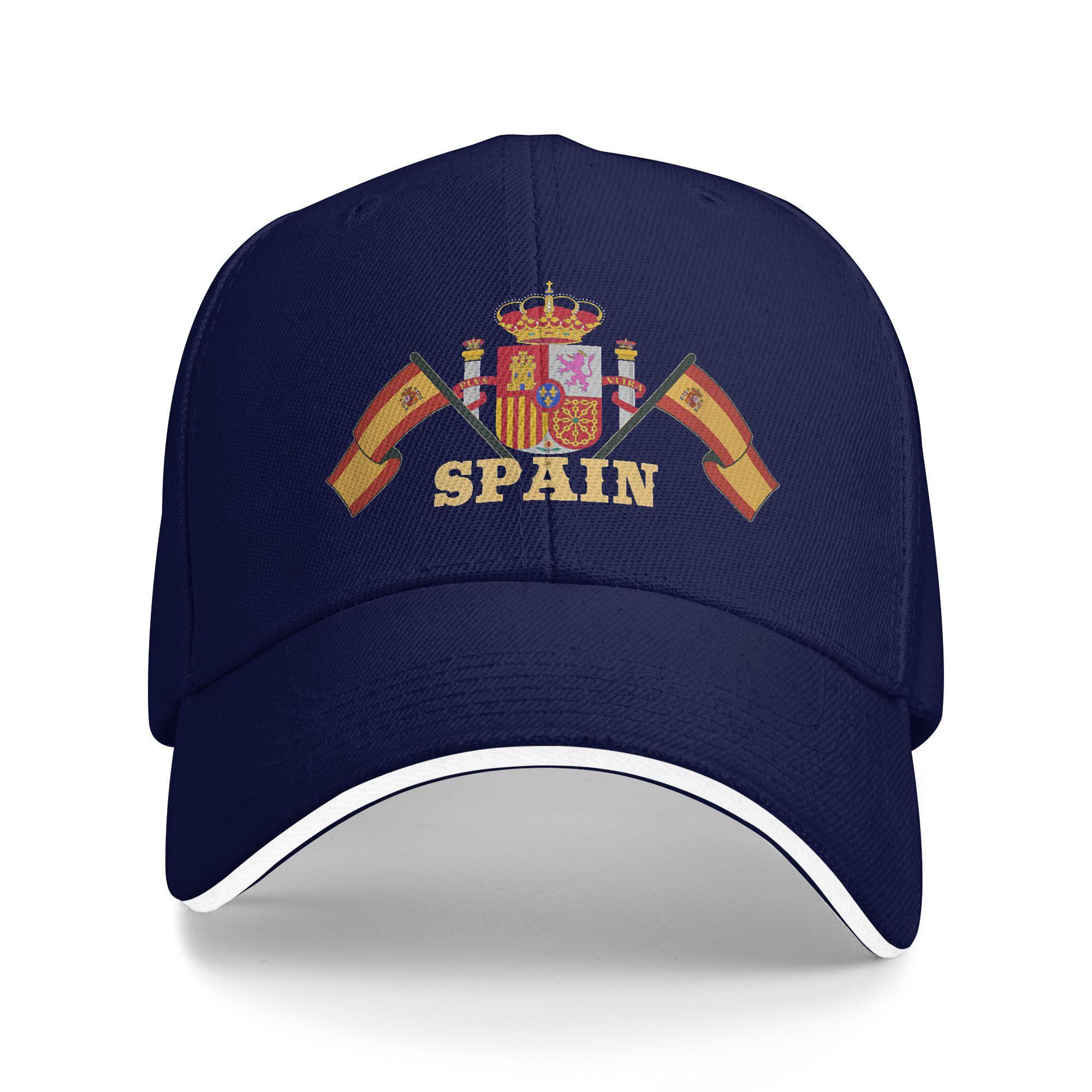 

Summer Casual Baseball Cap The Coat Of Arms Of Spain Outdoor Gym Trucker Hat For Female Male Spanish Flag Baseball Caps One Size темно-синього кольору