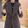 Two Sides Wear Mom's Snow Fleece Woolen Coat Autumn Winter New Warm Velvet Long Thicken Windbreaker Women Wool Jacket Overcoat